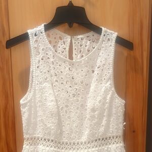 Lilly Pulitzer White Eyelet Cotton Lace Mini Dress